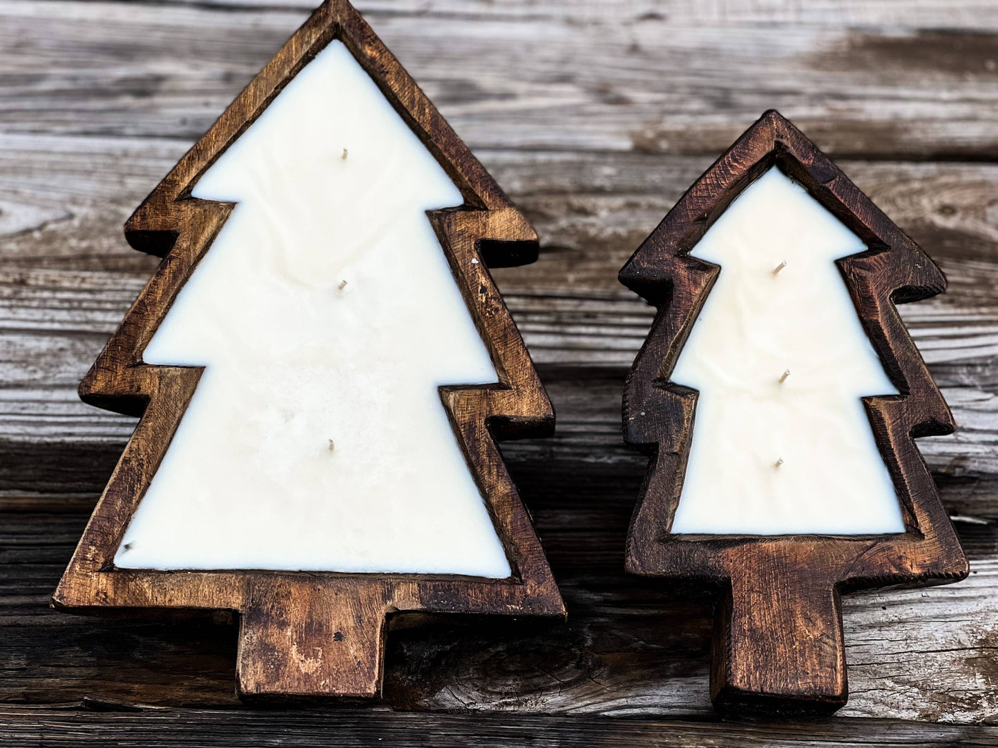 Christmas Tree Dough Bowl Candle