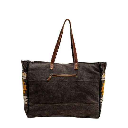 Aztec Western Cowhide Travel, Overnight Myra Weekender Bag