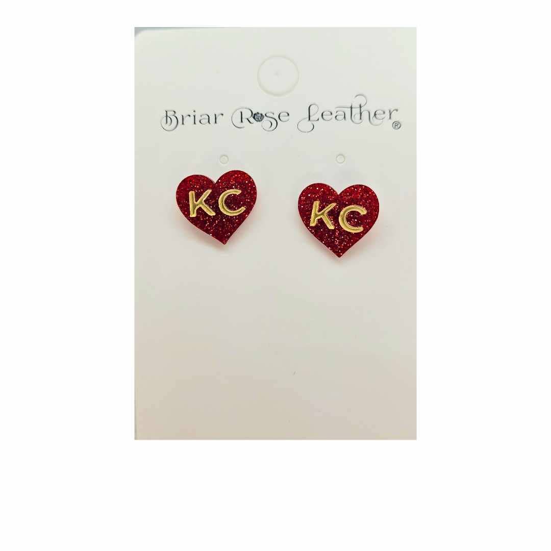 KC glitter acrylic stud earrings