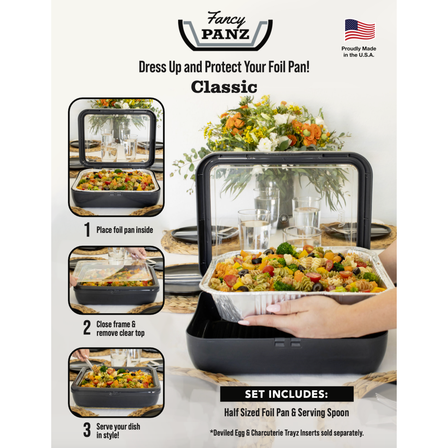 Classic Set - Pan Frame w/ Lid & Serving Spoon - Charcoal