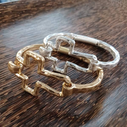 Beautiful Cross Cuff Bracelet Gold or Silver