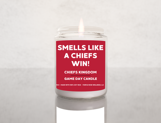 Kansas City Chiefs Football Candle